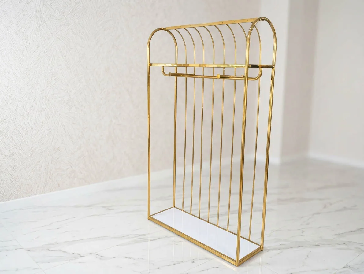Garderobenständer Gold Weiss "Luxor" Schlafzimmer Ankleide Flur