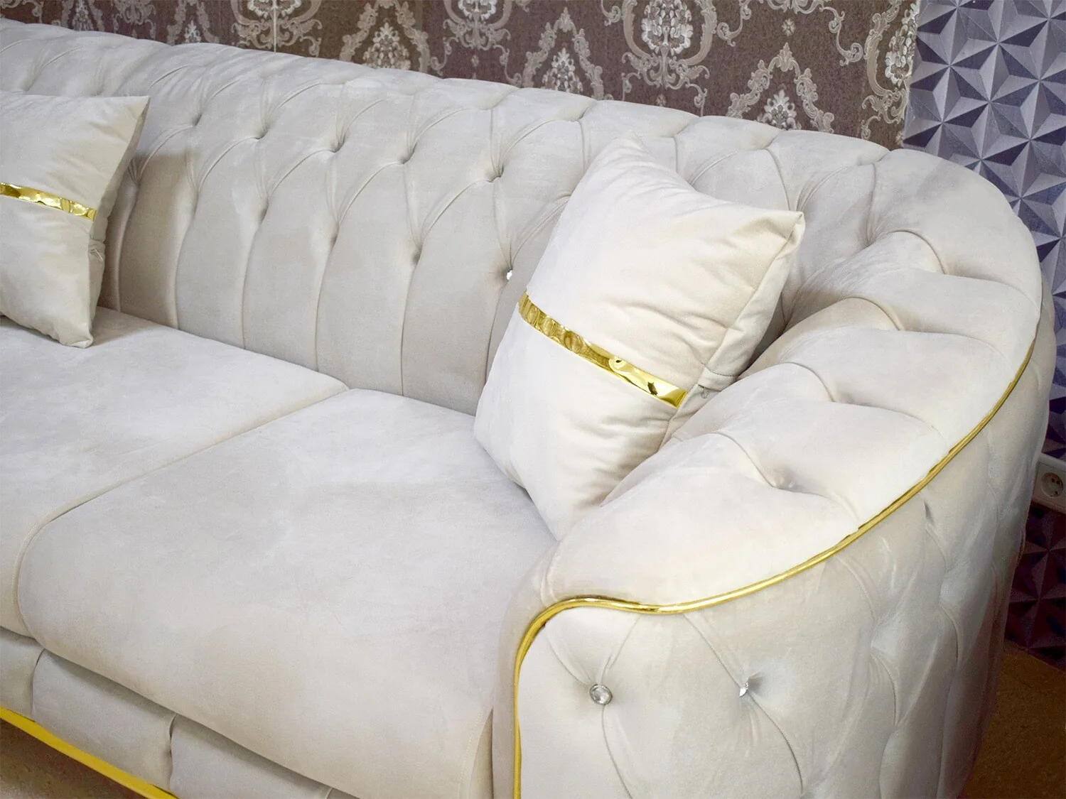 Chesterfield Ecksofa "Los Angeles" L-Form Farbauswahl Couch