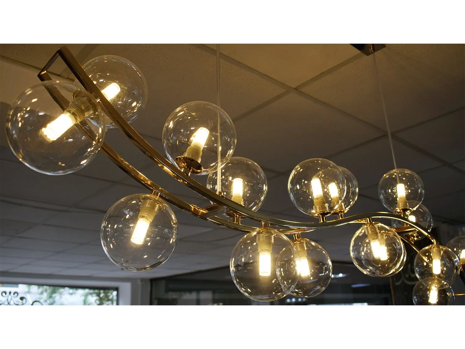 Hängelampe 120 cm "Ella" Gold inklusive LEDs Deckenlampe