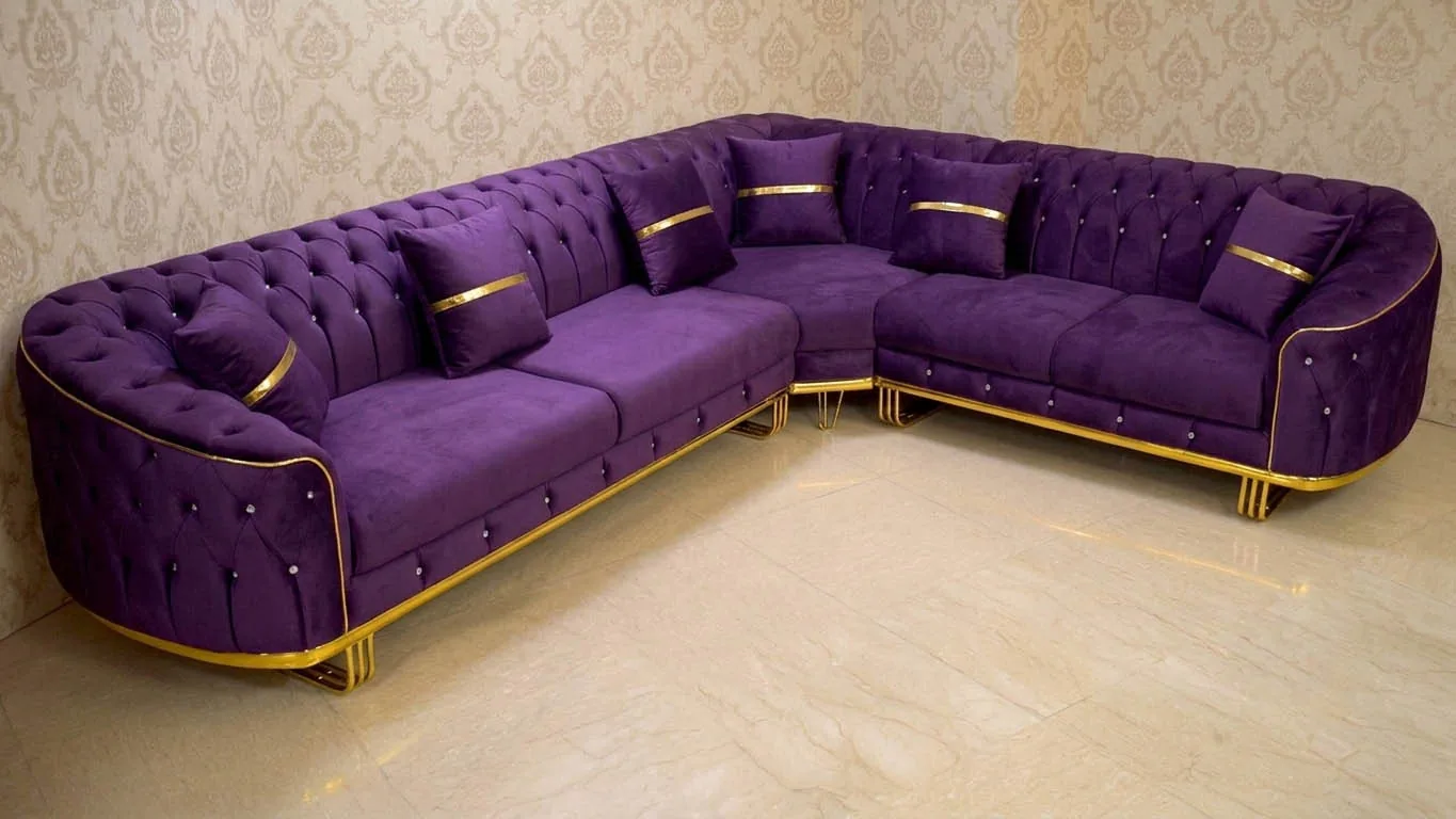 Chesterfield Ecksofa "Los Angeles" L-Form Farbauswahl Couch