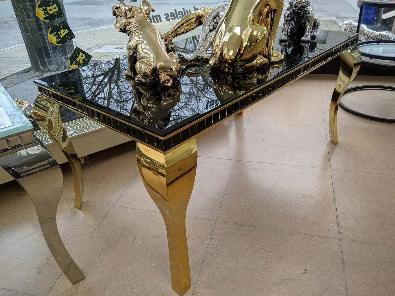 Esstisch 160 cm "Murano" Farbauswahl Glasplatte Esszimmer Küche