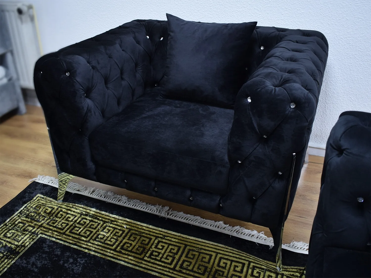 Chesterfield Sofa "Kent" 3-2-1 Farbauswahl Sofa Sessel Couch