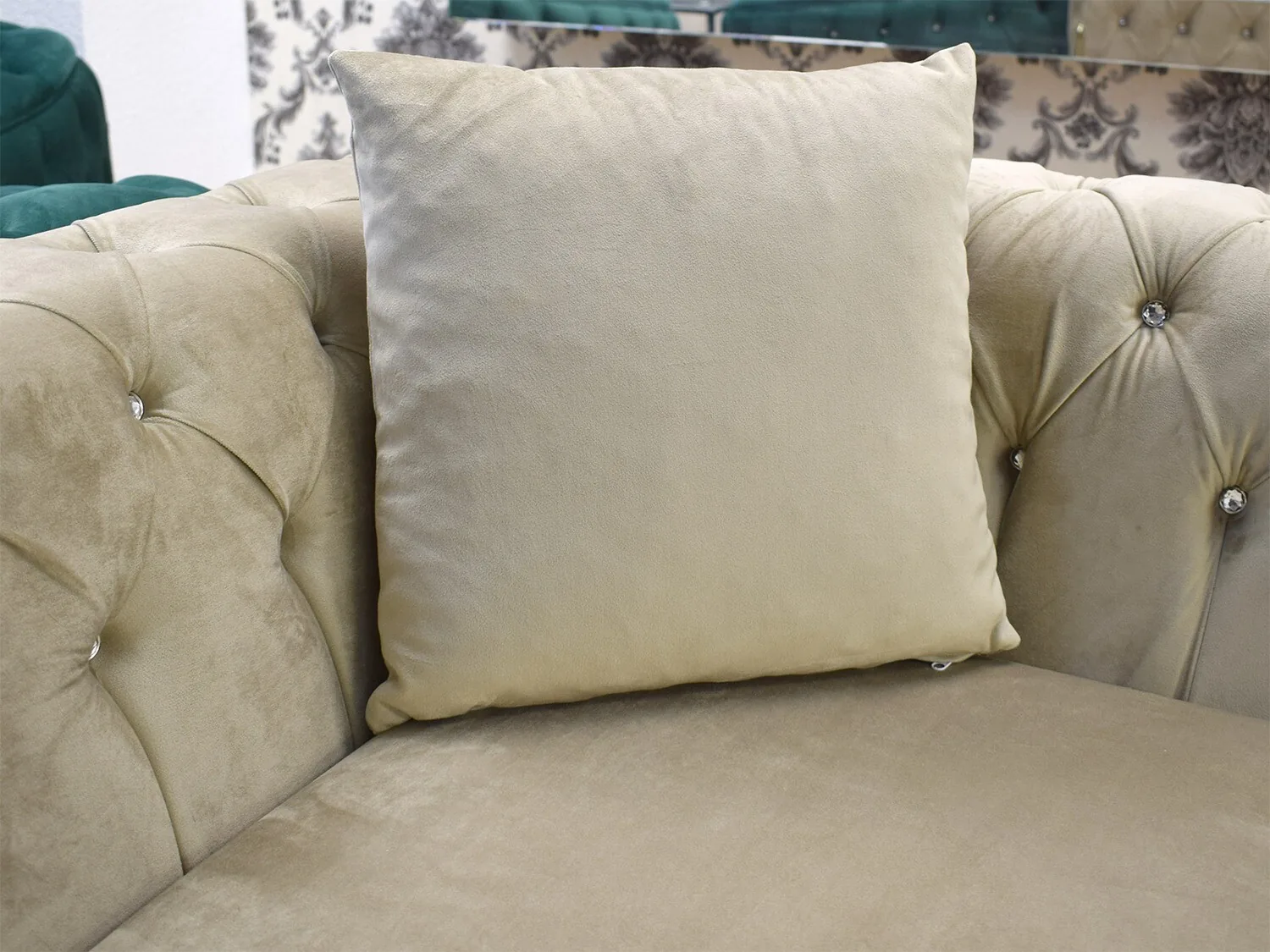 Chesterfield Sofa "Kent 2" 3-2-1 Farbauswahl Garnitur Couch