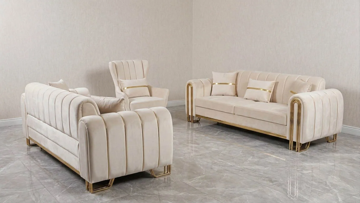 Design Schlafsofa "Atlas" 3-3-1 Farbauswahl Wohnzimmer