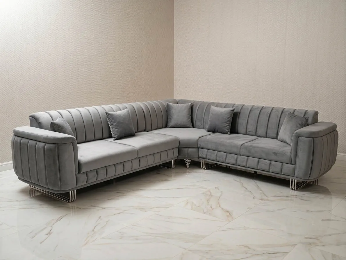 Design Ecksofa Schlaffunktion "Gizeh" Farbauswahl Wohnzimmer