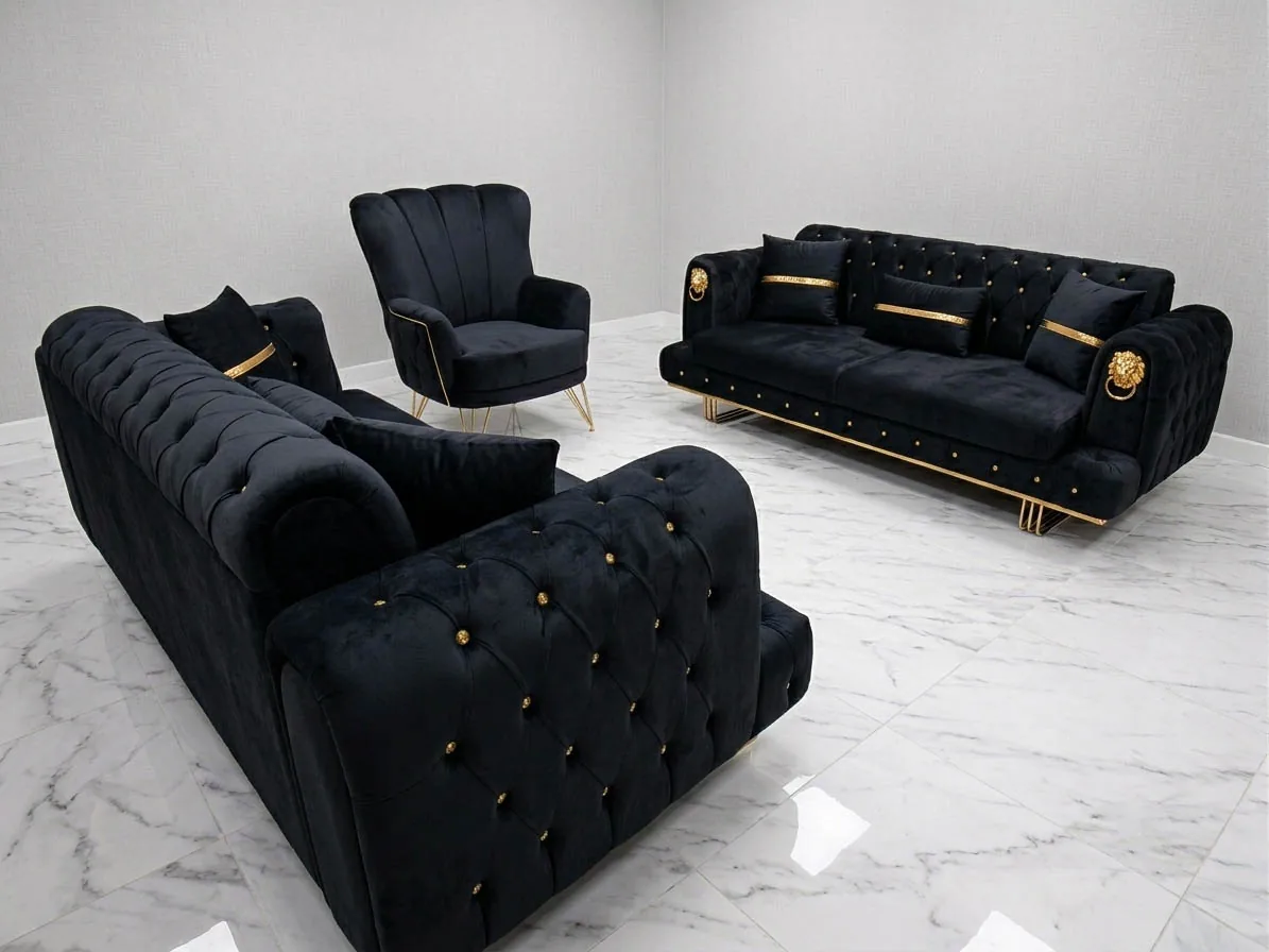 Chesterfield 3-3-1 "Alex" Sofa Farbauswahl Wohnzimmer Garnitur