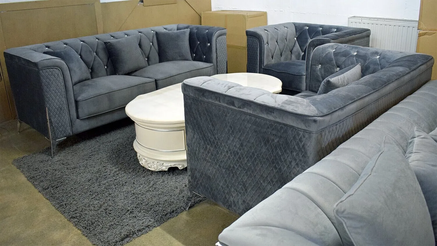 Garnitur 3-2-1 "Liverpool"" Farbauswahl Sofa Couch Garnitur