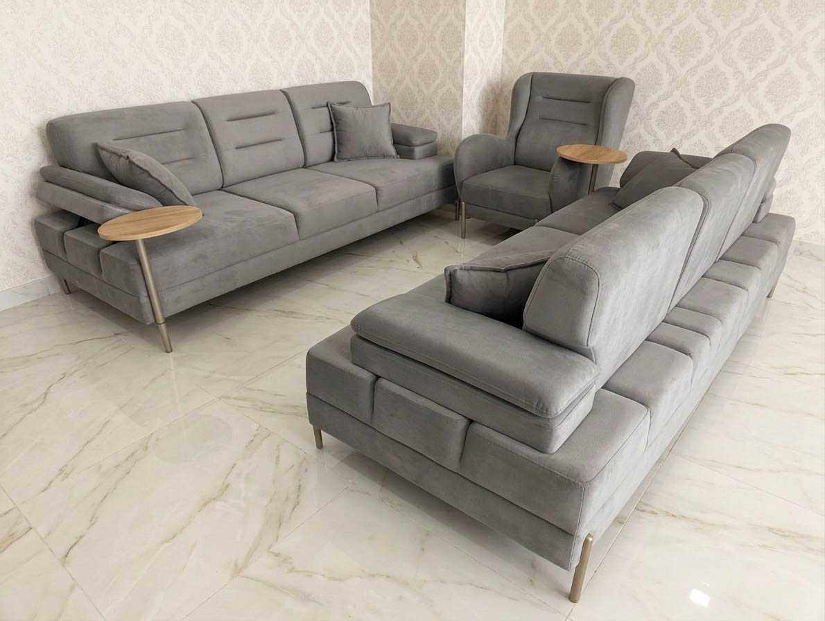 Teddy Sofa 3-3-1 "Wolke" Farbauswahl Schlaffunktion Wohnzimmer Garnitur