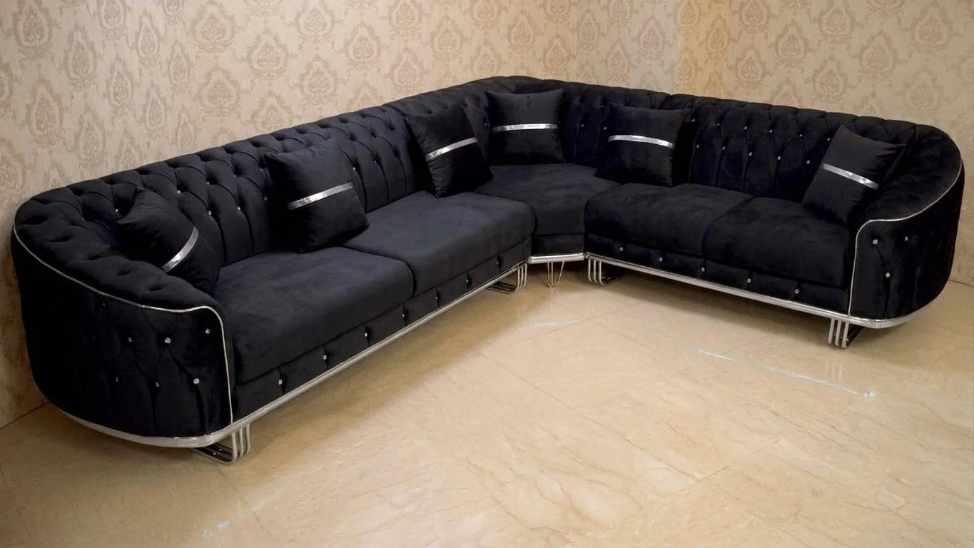 Chesterfield Ecksofa "Los Angeles" L-Form Farbauswahl Couch