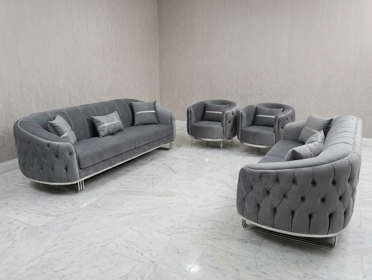 EINZELSTÜCK Chesterfield Design-Sofa "Lord" 3-3-1-1 Wohnzimmer Garnitur