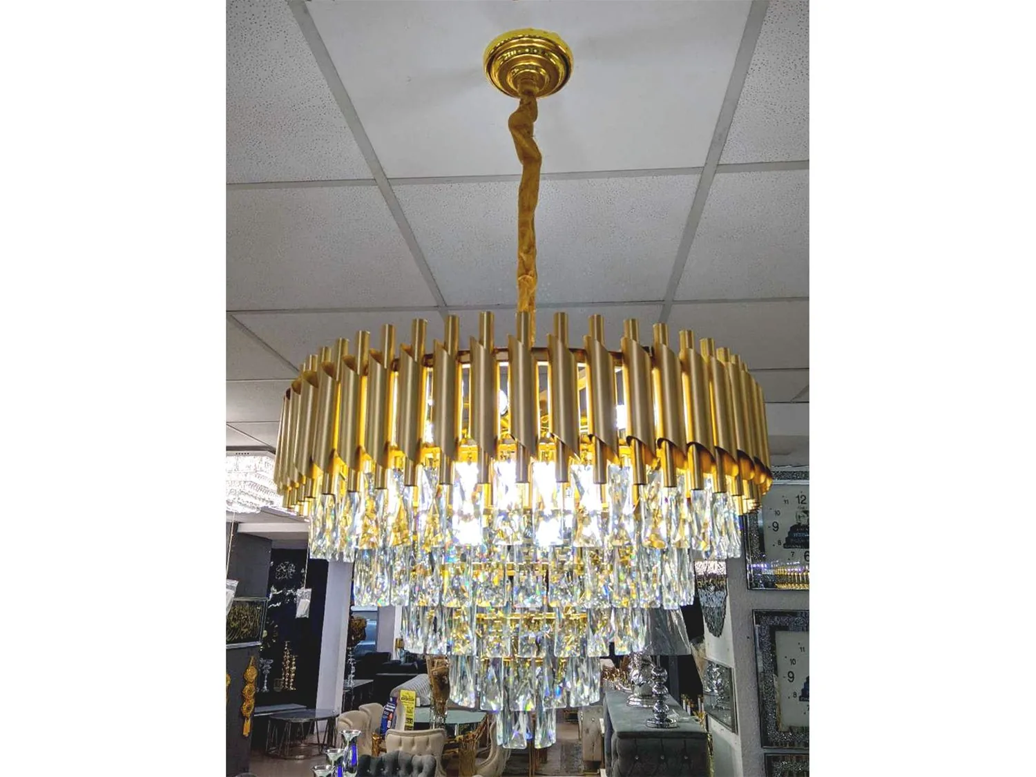 Deckenlampe 50 cm Gold "Tanja" Licht Beleuchtung