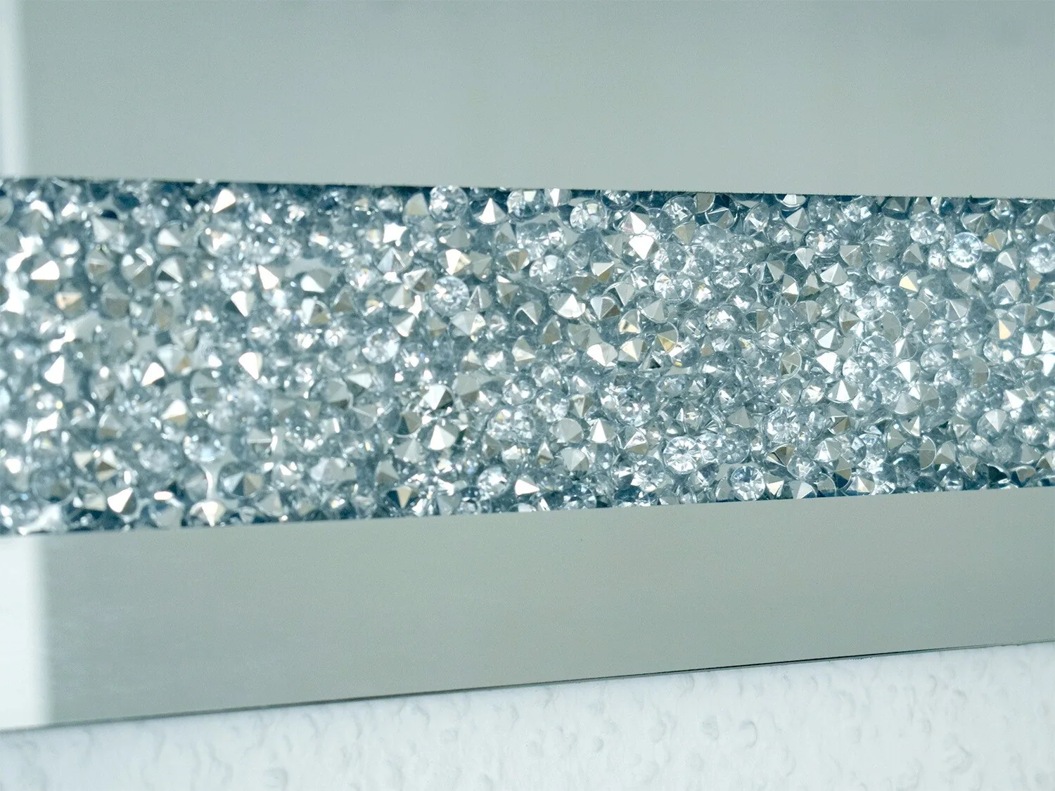 Wandspiegel Diamant 120x80 cm Silber Schlafzimmer Dekoration