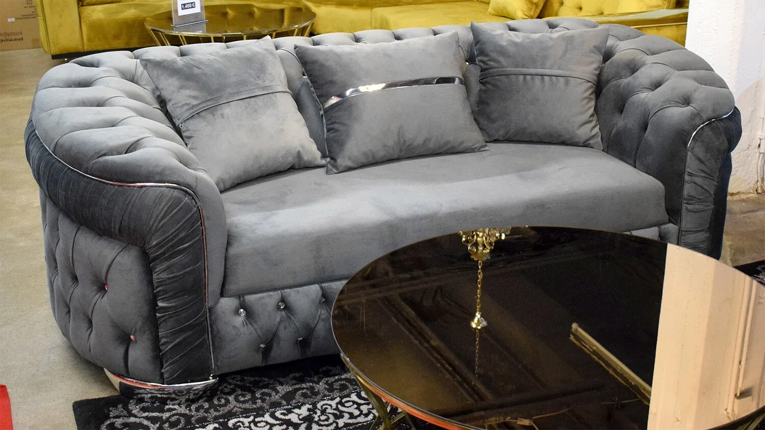 Chesterfield Sofa 3-2-1 "Amsterdam" Farbauswahl Couch Sofa