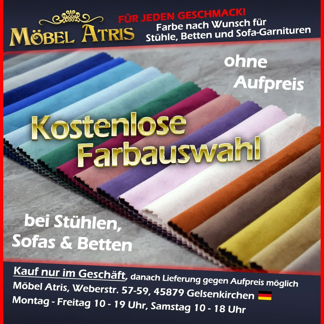 Chesterfield Sofa "Medusa" 3-3-1 Farbauswahl Wohnzimmer Garnitur