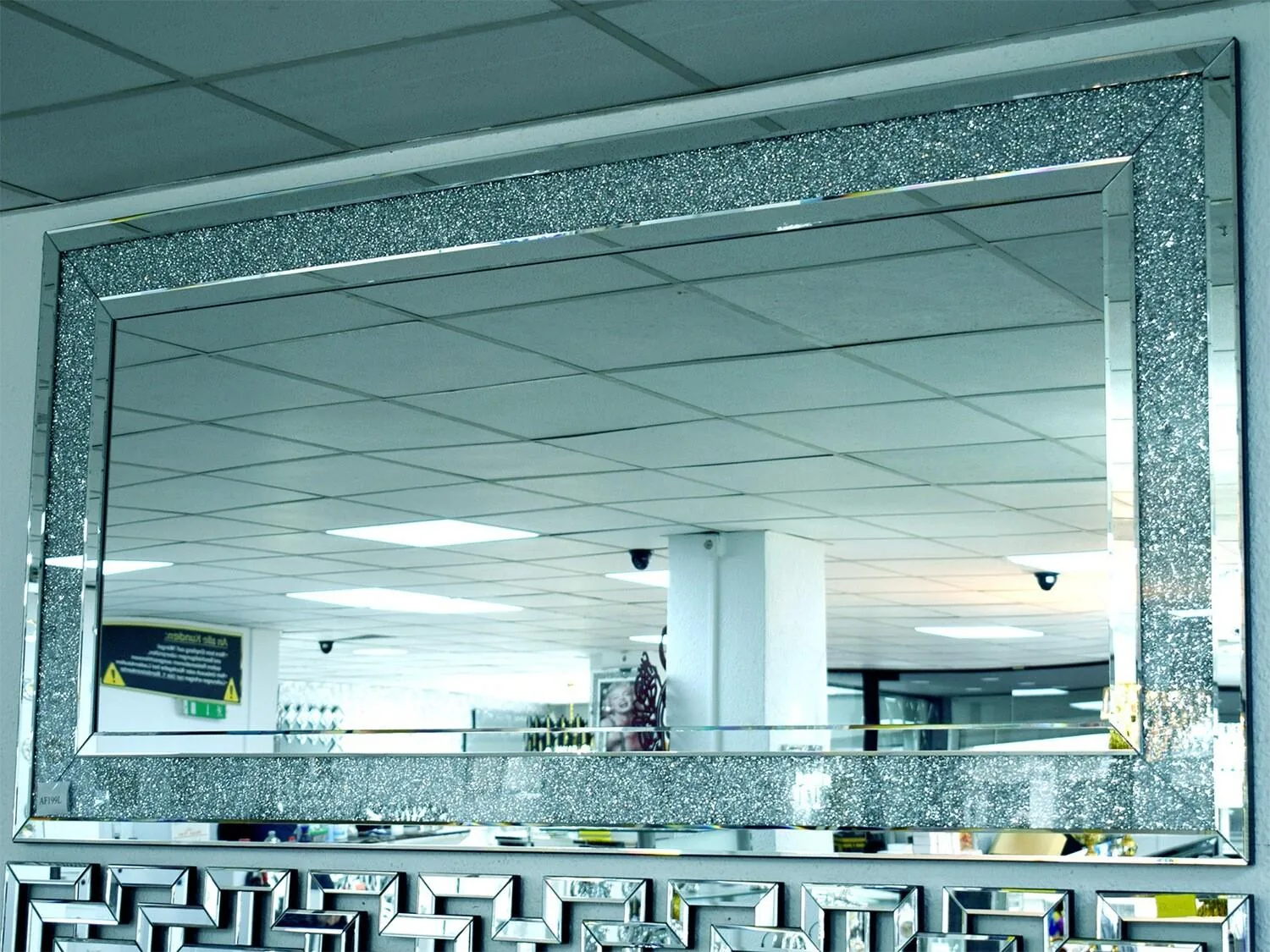 Diamant-Spiegel "Elrond" 200x100 Crushed Ice Verspiegelt Schlafzimmer