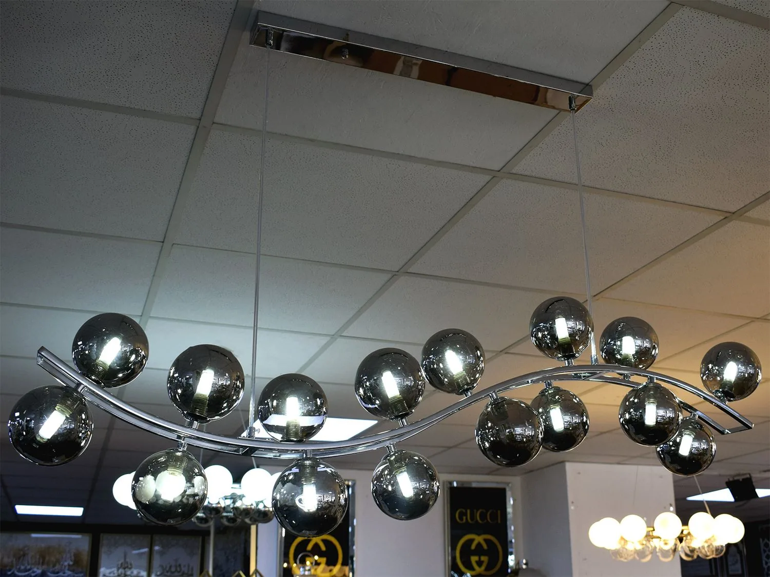 Hängelampe 120 cm "Ella" Silber inklusive LEDs Deckenlampe