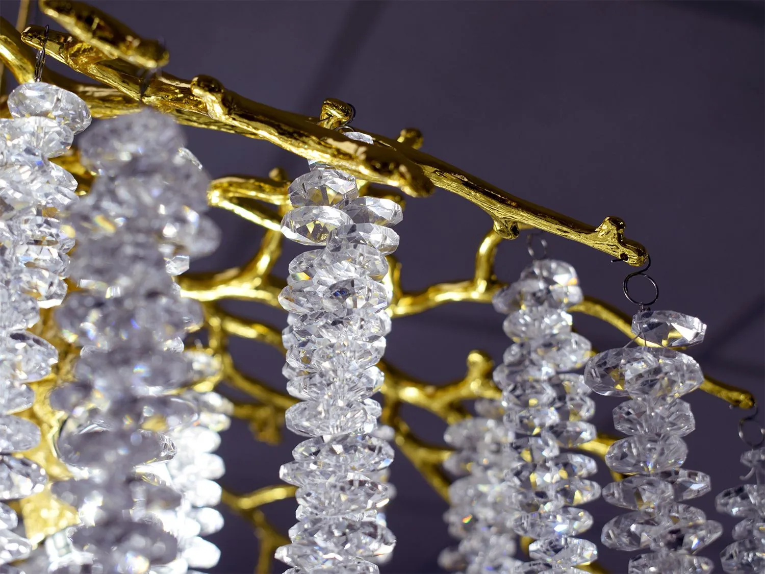 Deckenlampe 60 cm 5xE14 Gold "Leni" Licht Beleuchtung