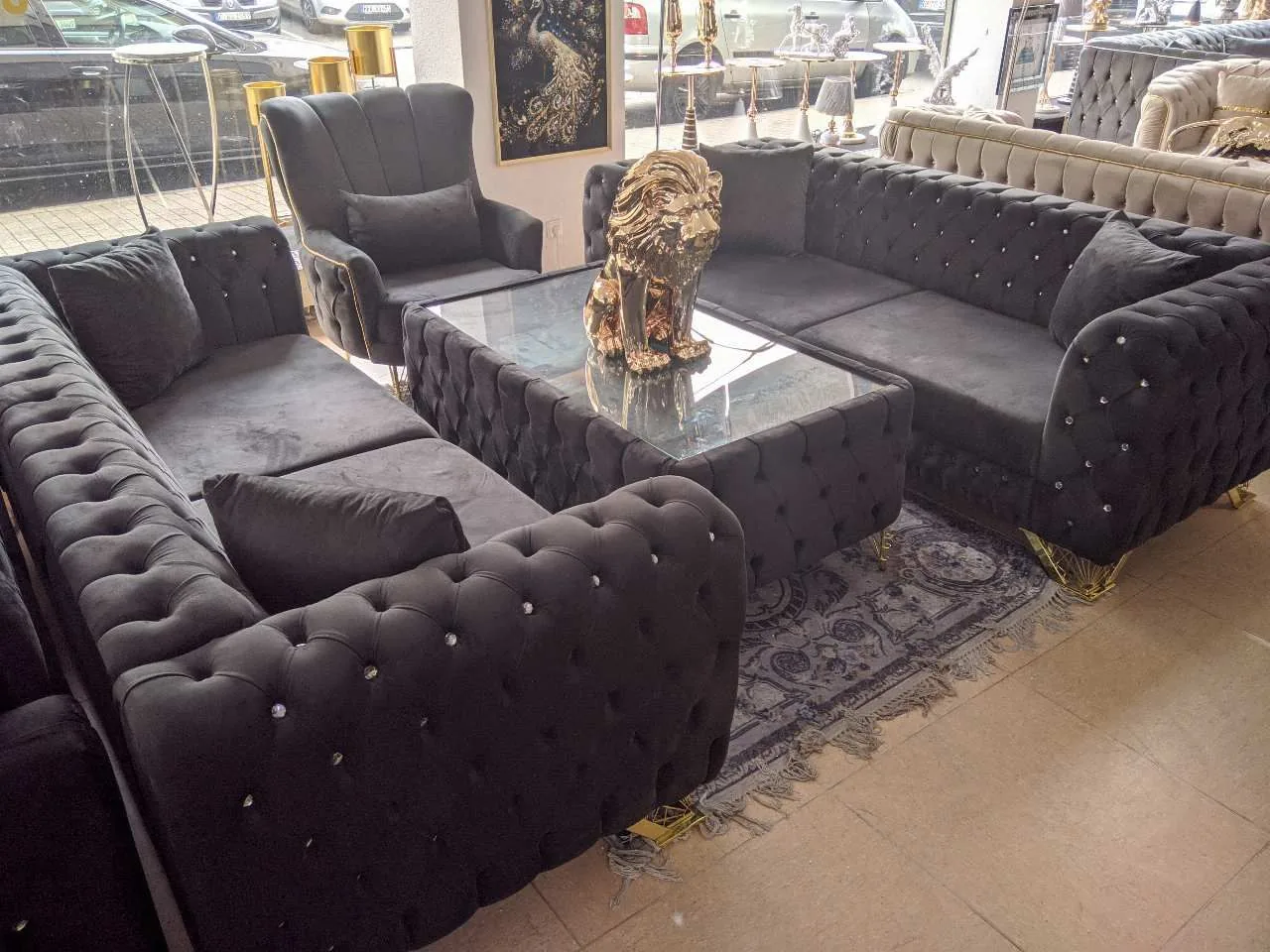 XL Chesterfield Sofa "Hera" 3-3-1 Farbauswahl Wohnzimmer Garnitur