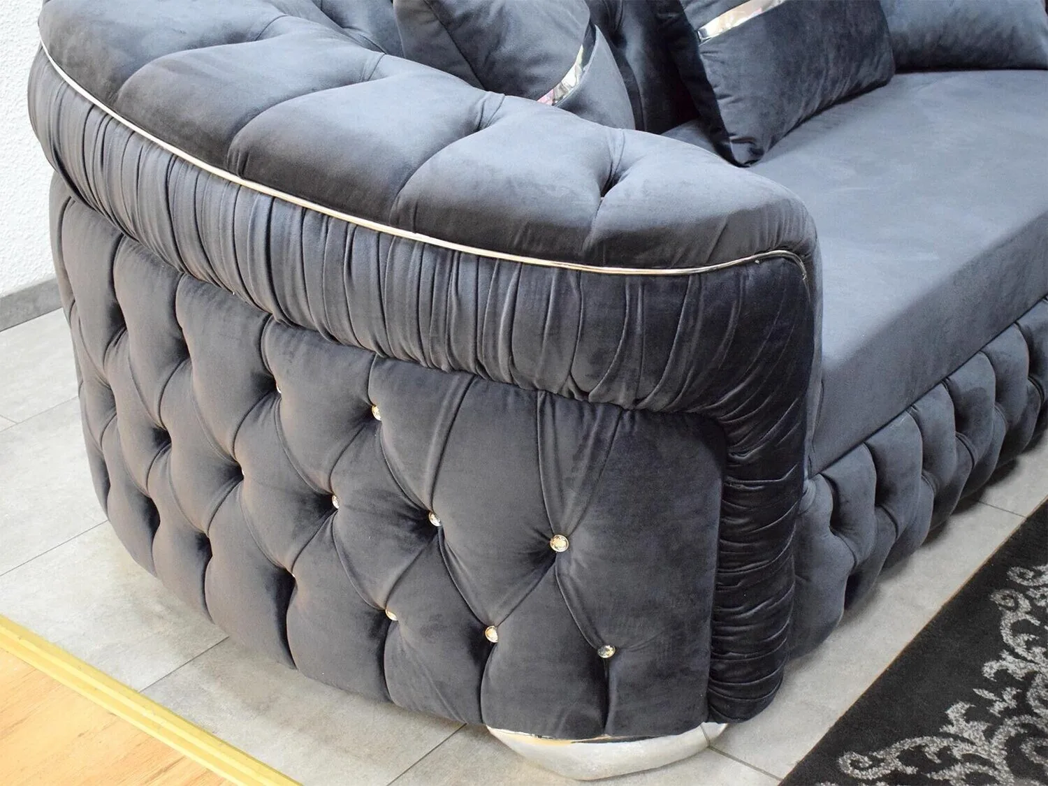 Chesterfield Sofa 3-2-1 "Amsterdam" Farbauswahl Couch Sofa