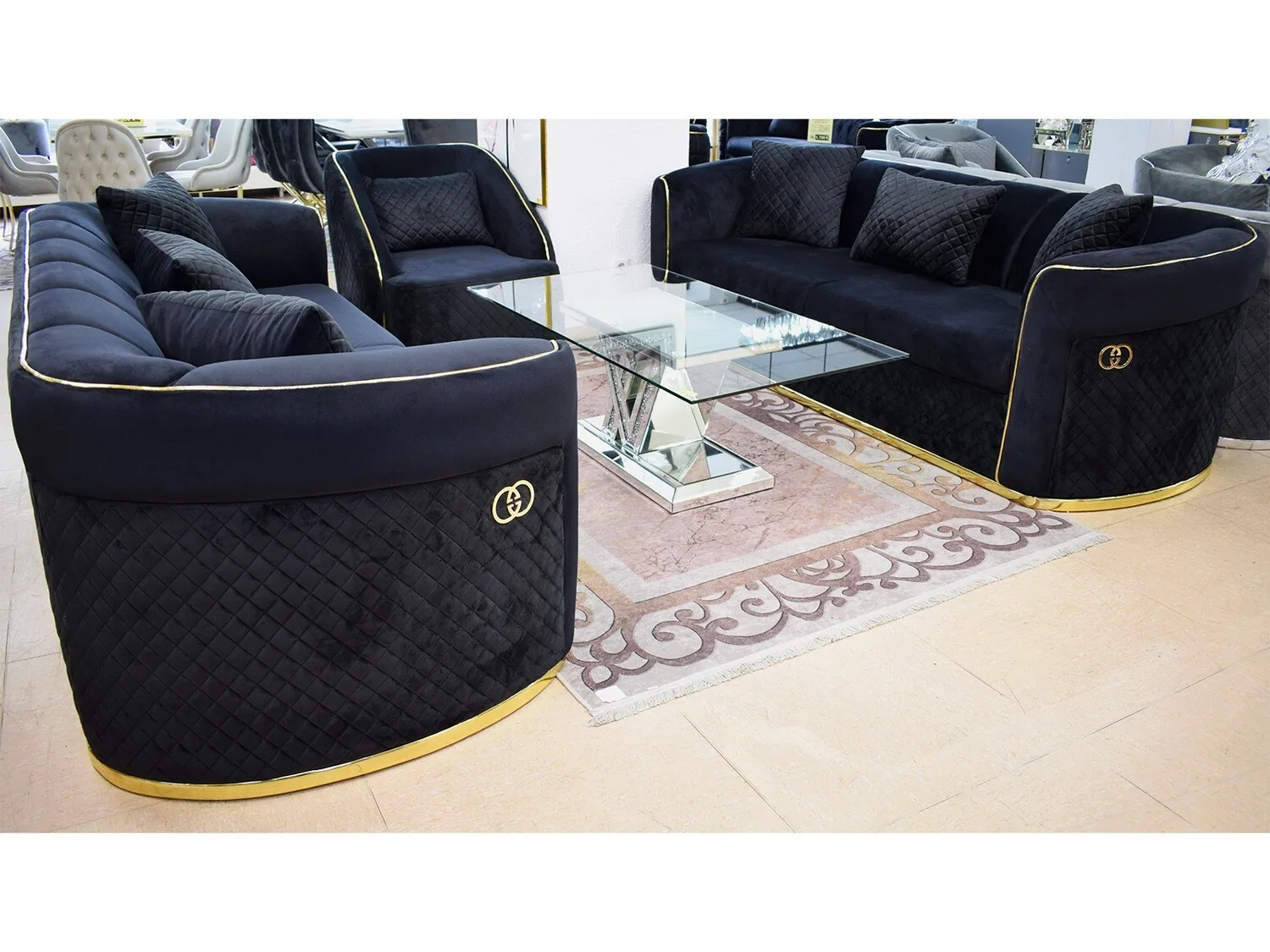 Design Sofa "Dubai 2" 3-3-1 Farbauswahl Couch Wohnzimmer
