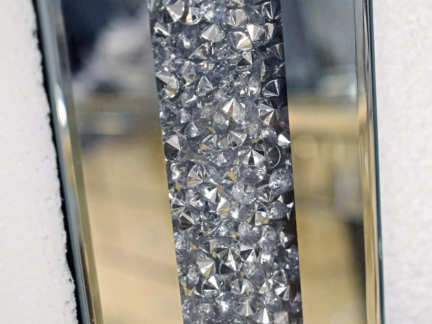 Diamant Wandbild Home Verspiegelt Schild Deko Spiegel Crushed