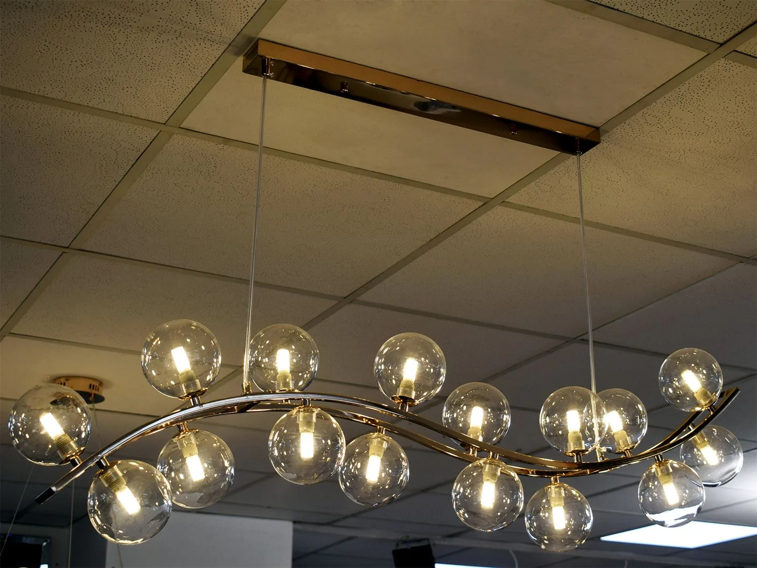 Hängelampe 120 cm "Ella" Gold inklusive LEDs Deckenlampe