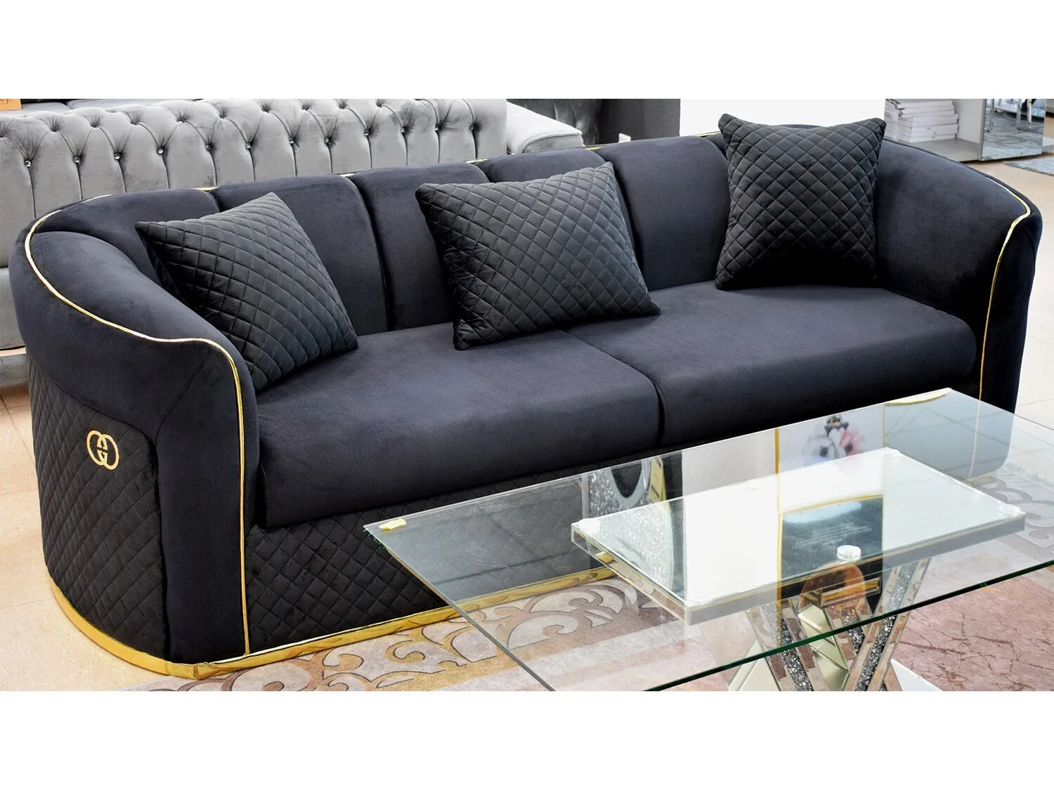 Design Sofa "Dubai 2" 3-3-1 Farbauswahl Couch Wohnzimmer