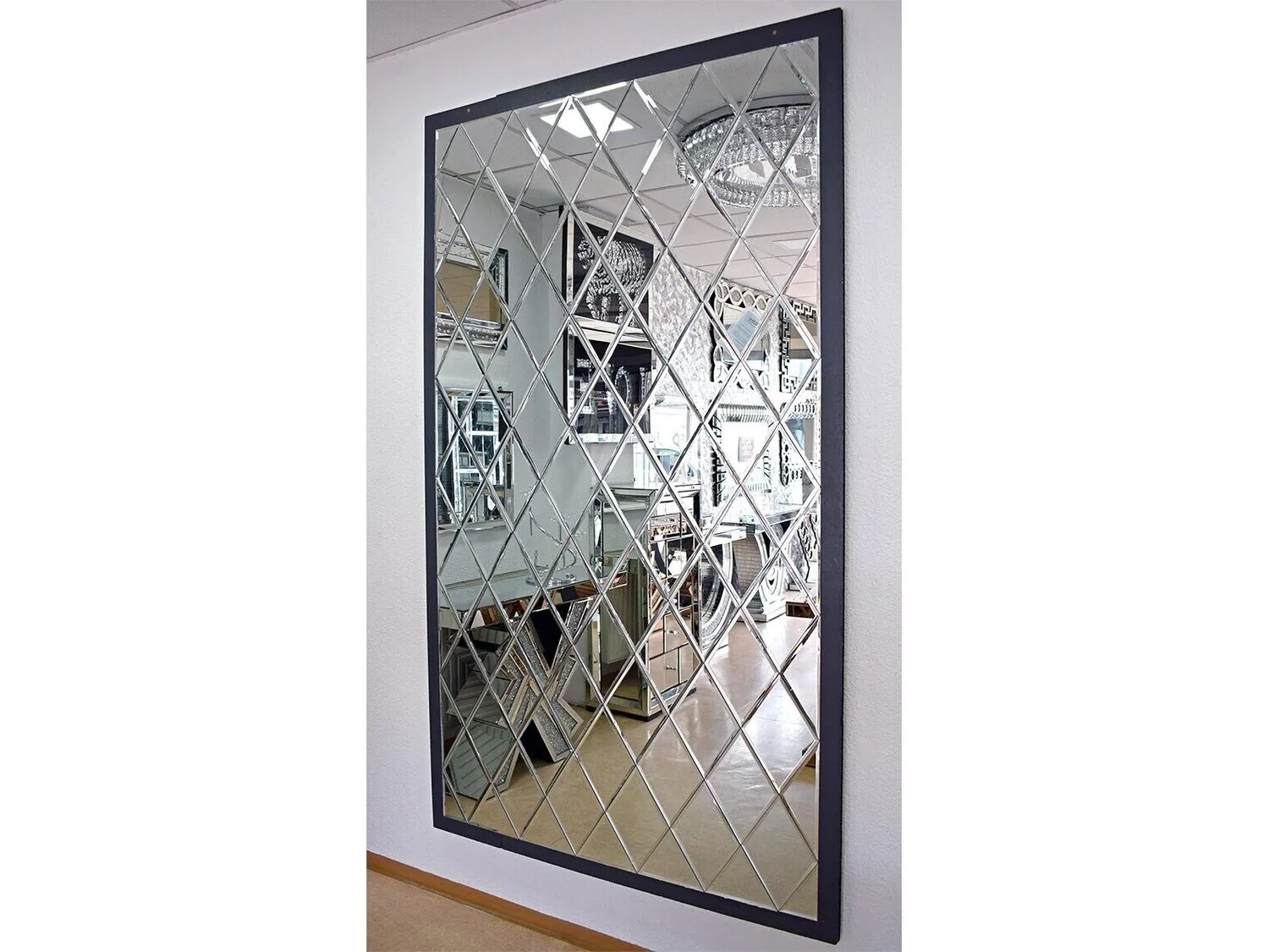 Spiegel Fliesen Set "Decor" 120x200 cm Silber Spiegelwand