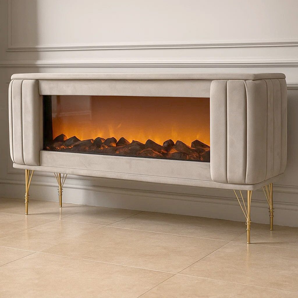 Design Kamin Lowboard "Zima" 160 cm Farbauswahl