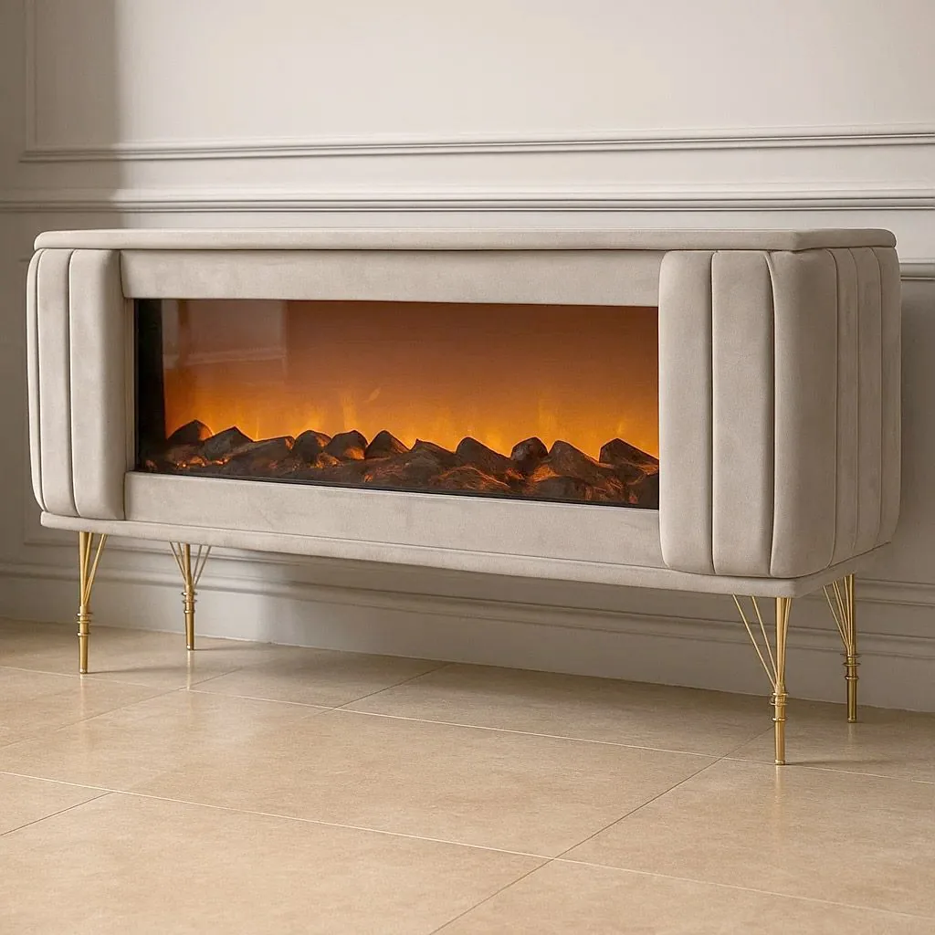 Design Kamin Lowboard "Zima" 160 cm 200 cm Farbauswahl