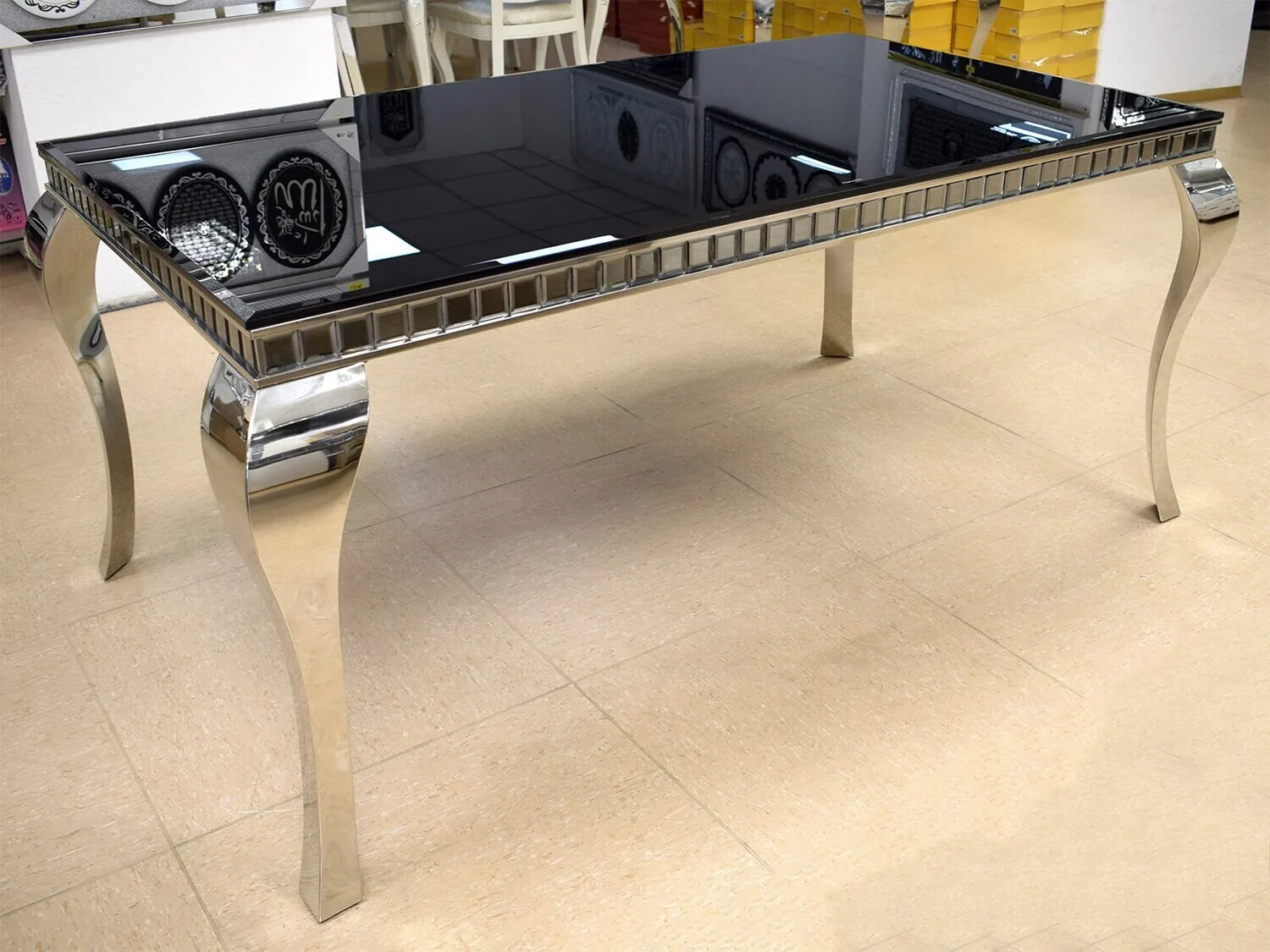 Esstisch 160 cm "Murano" Farbauswahl Glasplatte Esszimmer Küche