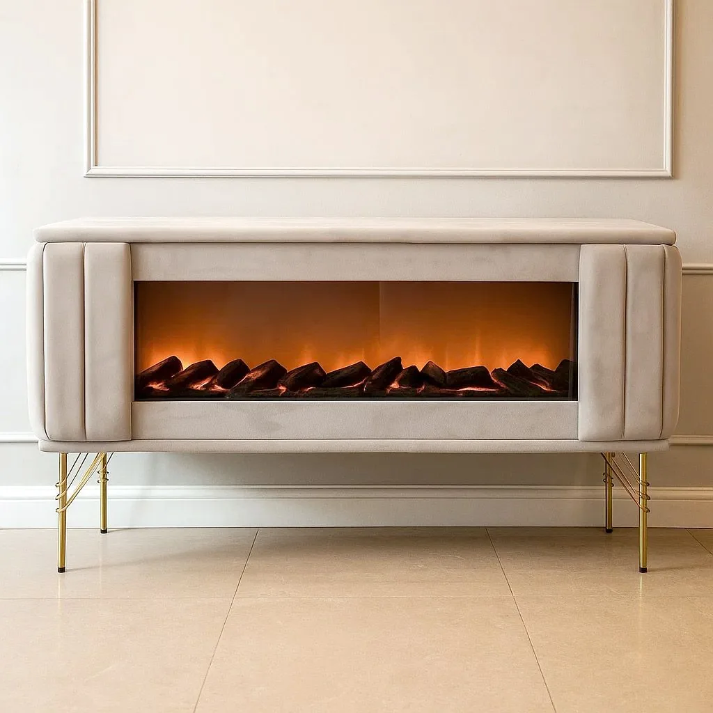 Design Kamin Lowboard "Zima" 160 cm 200 cm Farbauswahl