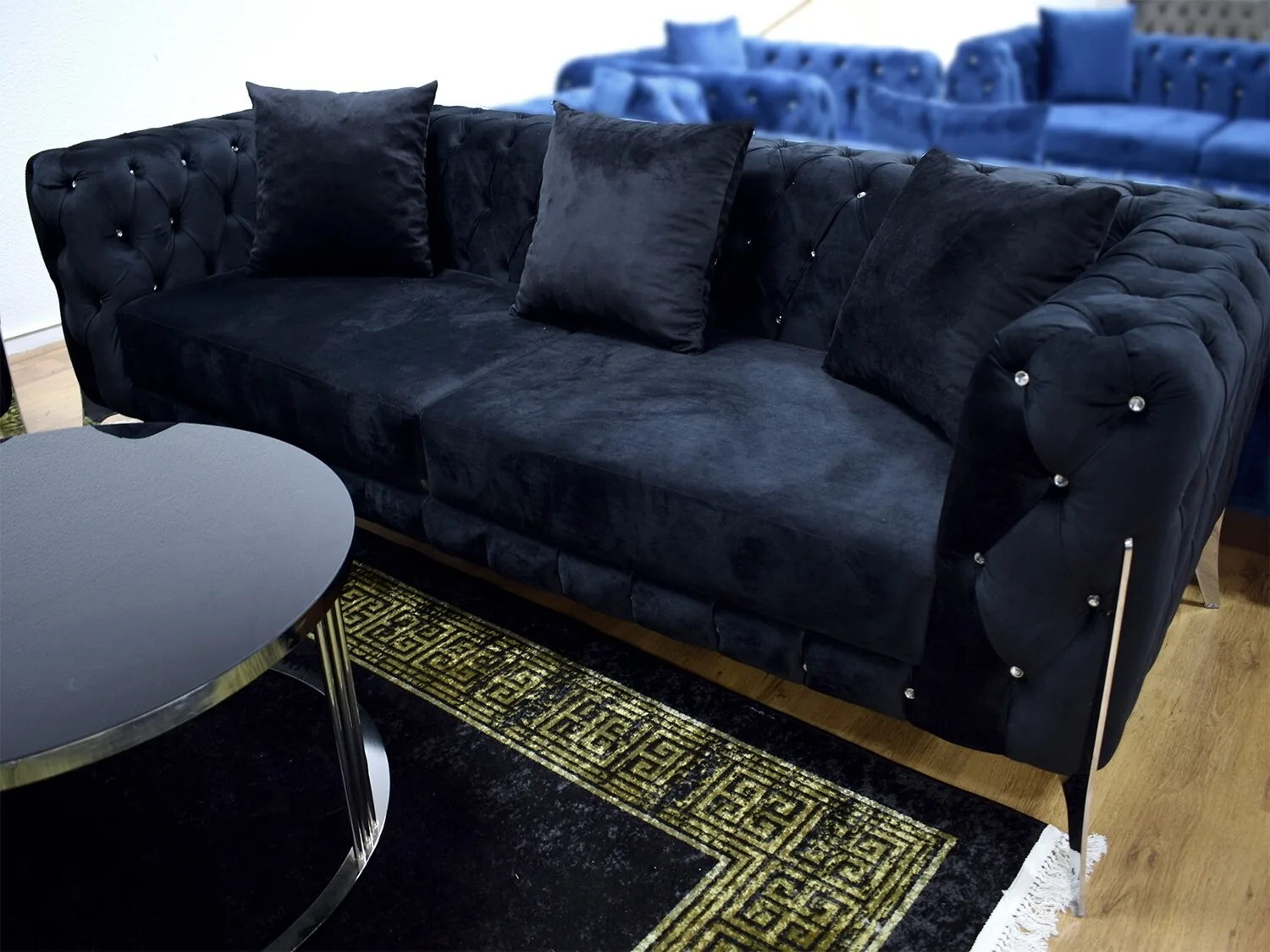 Chesterfield Sofa "Kent" 3-2-1 Farbauswahl Sofa Sessel Couch