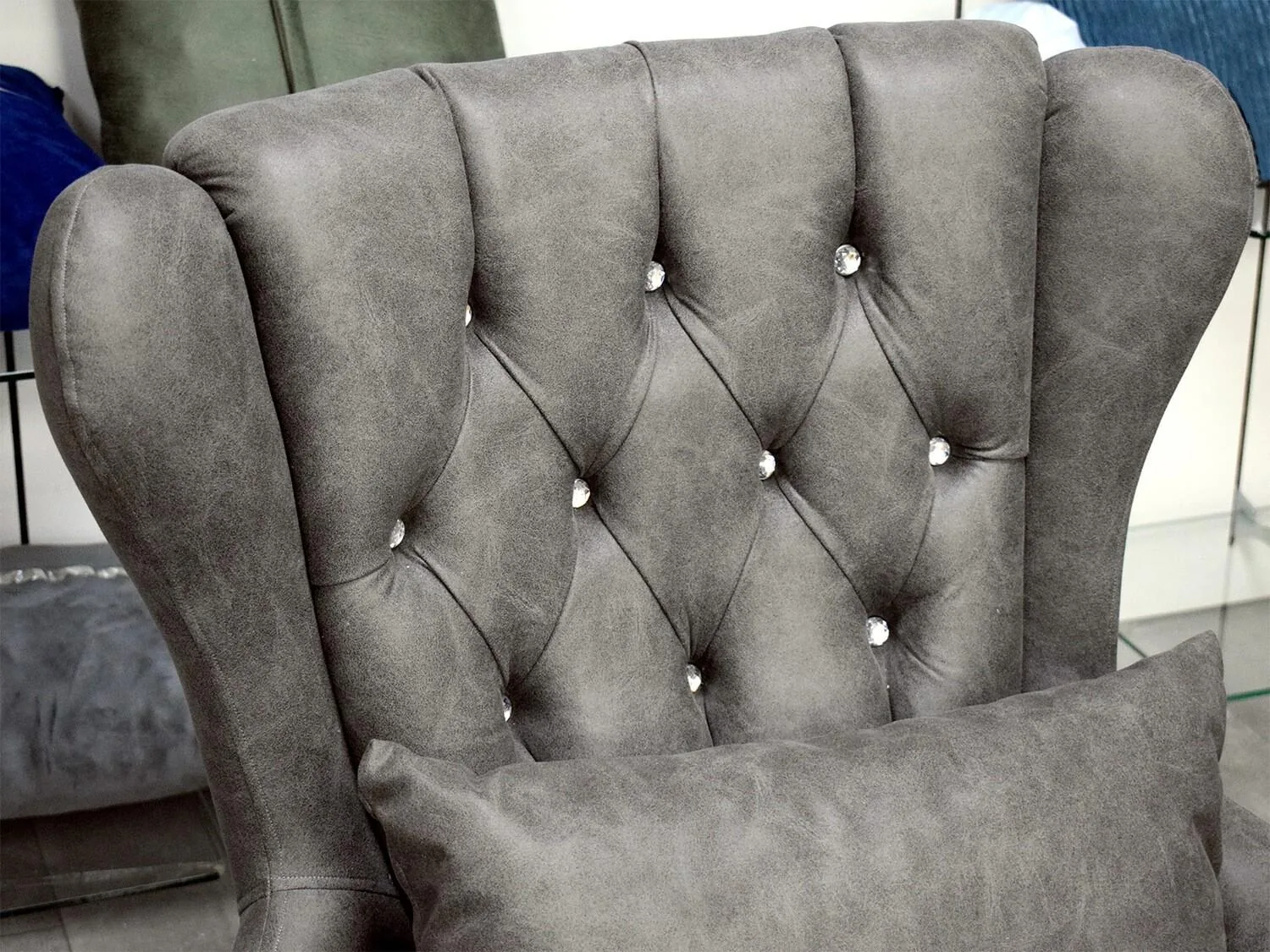 XL Chesterfield Schlafsofa "Leo" Farbauswahl Leder-Optik Garnitur