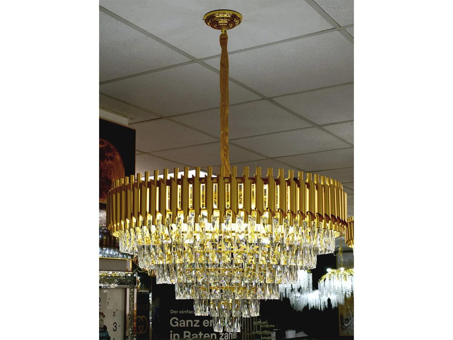 Deckenlampe 70 cm Gold "Tanja" Licht Beleuchtung