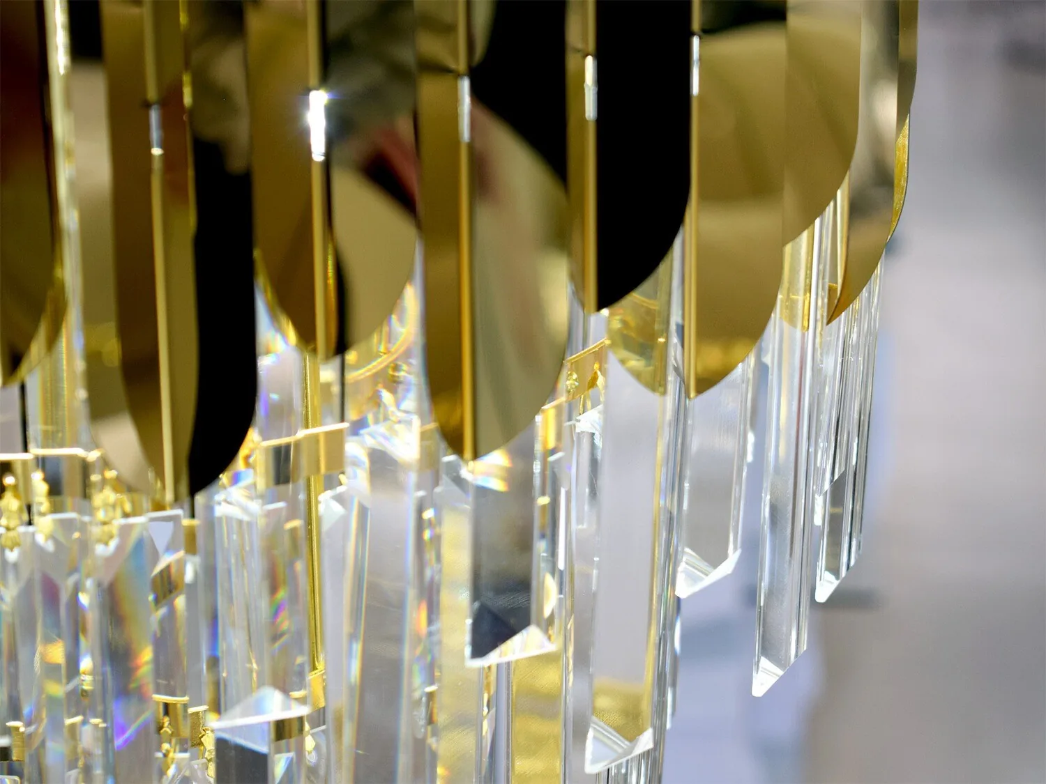 Deko Stehlampe "Palast" Gold Steine Design + LED