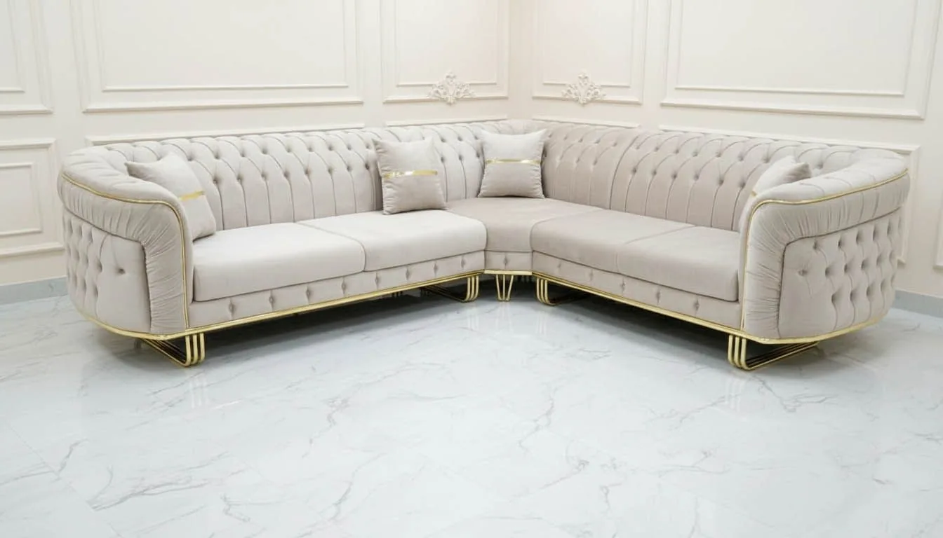 Chesterfield XL Ecksofa "Amsterdam 2" Füße Farbauswahl L-Form Couch