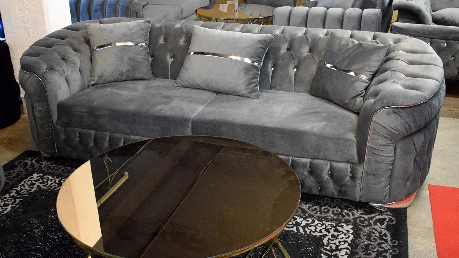 Chesterfield Sofa 3-2-1 "Amsterdam" Farbauswahl Couch Sofa