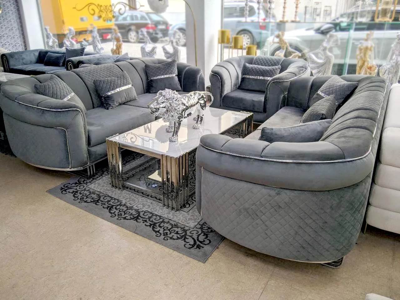 Design Sofa 3-3-1 "Dora" Farbauswahl Wohnzimmer Couch Sessel